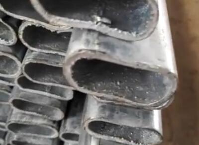 承德25*50熱鍍鋅橢圓大棚管折彎視頻